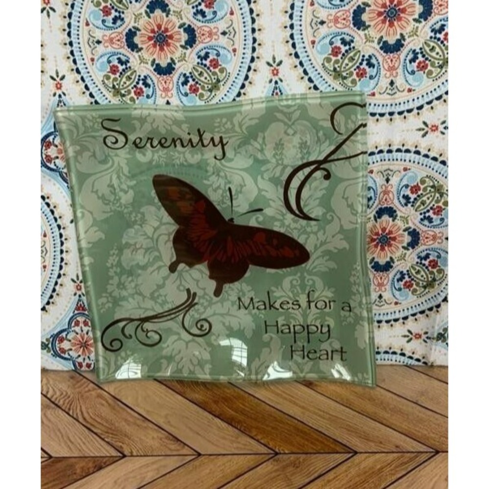 Serenity Butterfly Jewelry Dish 2009 5.5"
